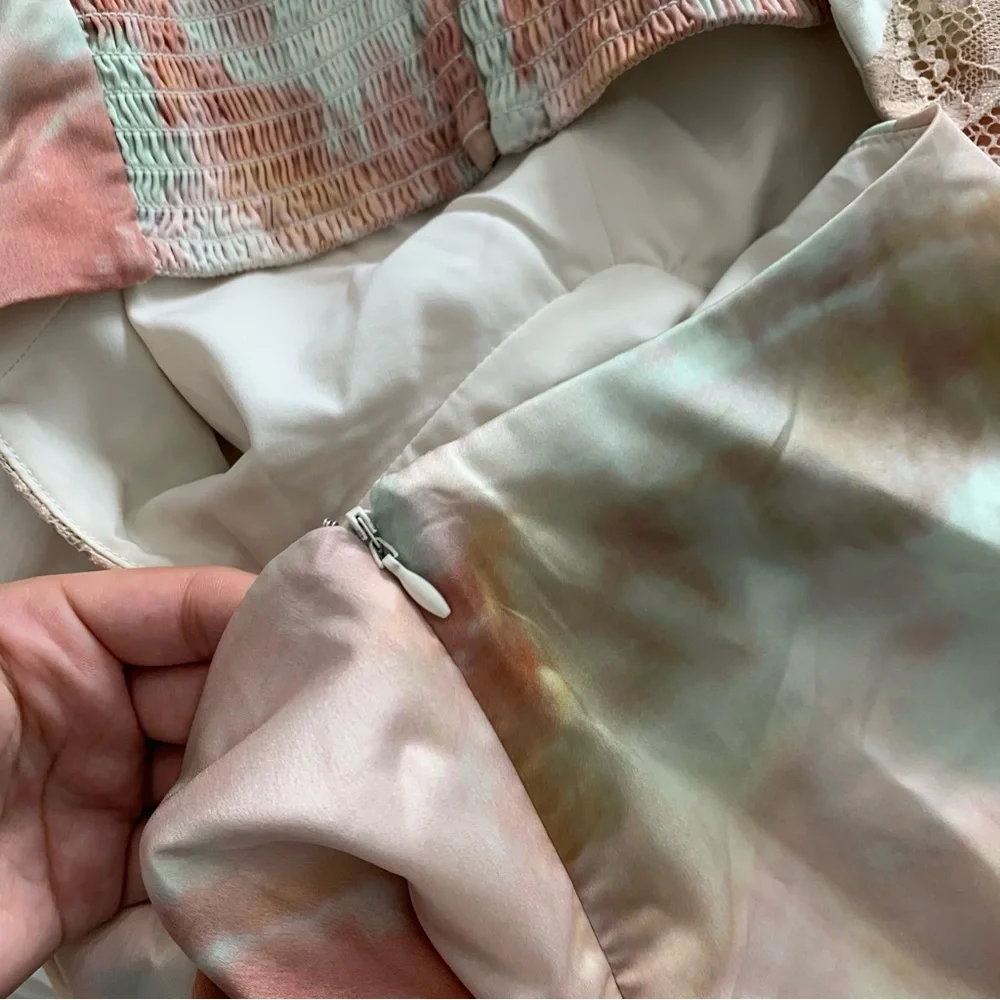 GUESS | Smoked pearl tie dye Bianca dress - Picture 8 of 11
